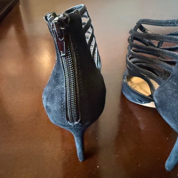 Steve Madden “Prowler” Black Suede Leather Cage High Heels - Size 9M - Picture 6 of 10